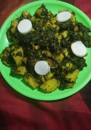 A picture of Methi aloo.