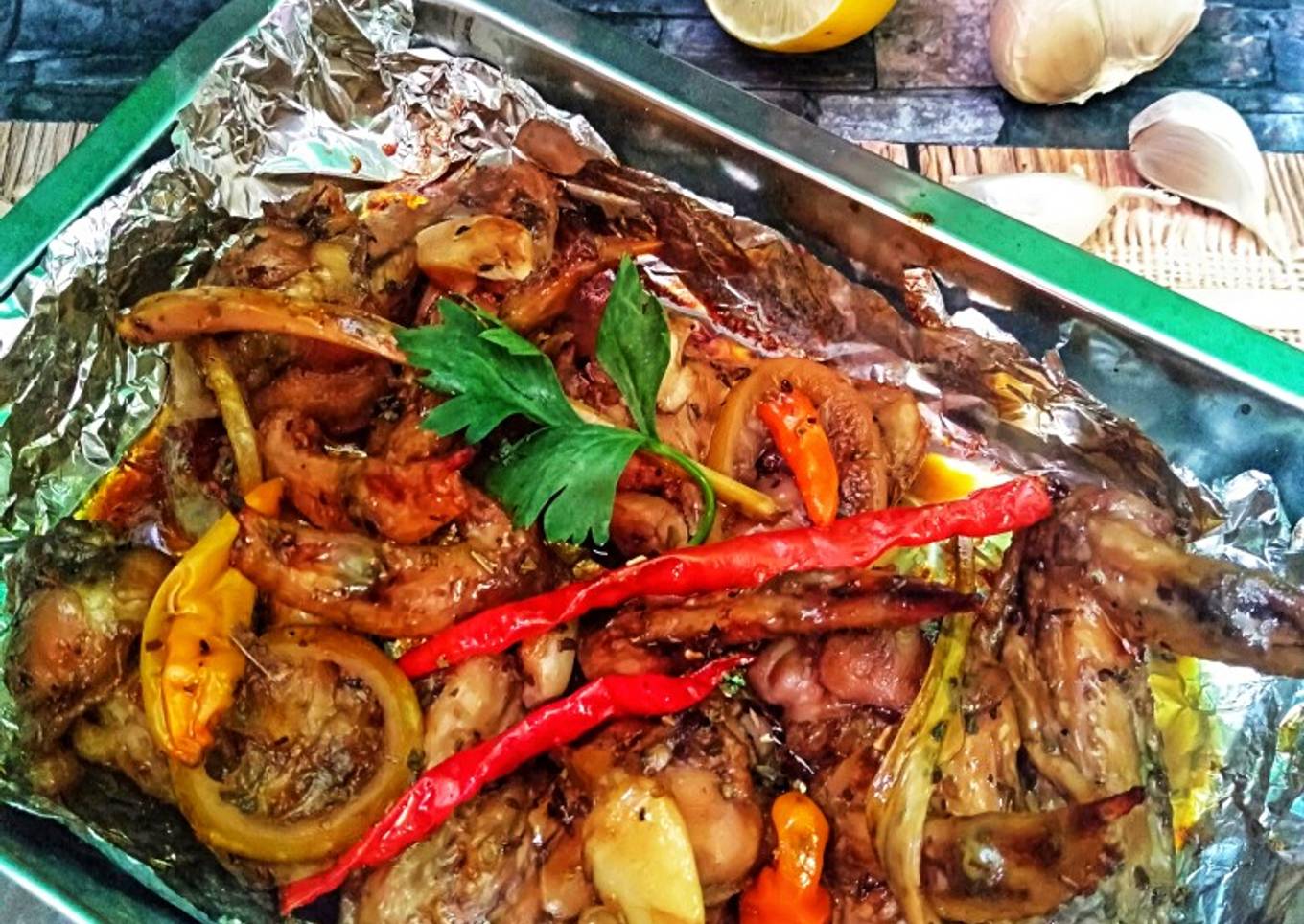 Garlic lemon chicken wings