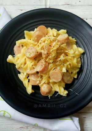 Foto resep Fusilli & cheese sausage