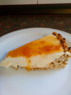 Una foto de Tarta de yogur y avena
