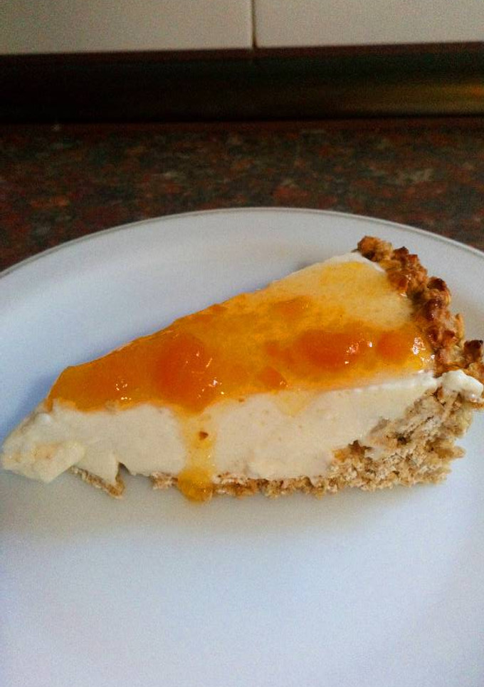 Una foto de Tarta de yogur y avena