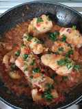 Rosada en salsa de verduras