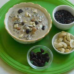 A picture of Black Rice Payasam/kheer.