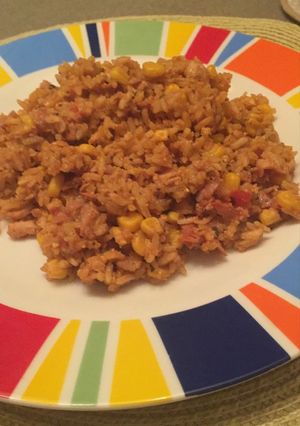 Una foto de Arroz chino con pollo