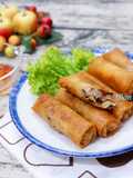 Vegetarian Taro and Lotus Seed Spring Rolls