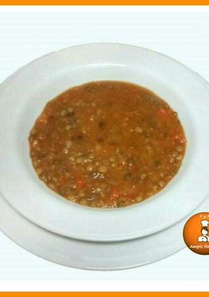 Una foto de Lentejas con zanahorias