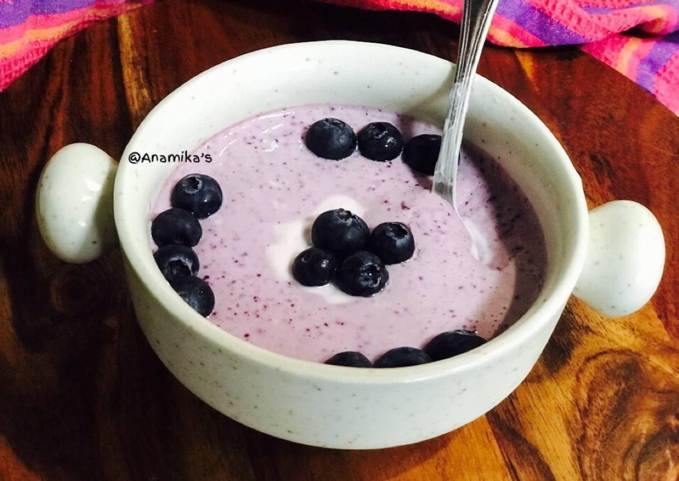 UNIQUE Homemade Blueberries Shrikhand Without Any Added Sweetener