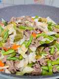 Buncis tumisan daging pedas