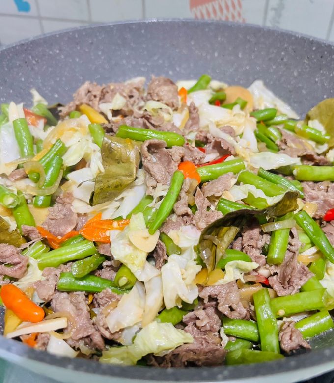 Foto resep Buncis tumisan daging pedas