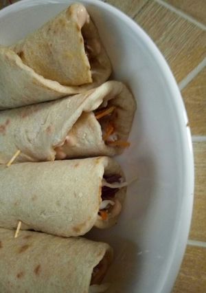 A picture of My homemade shawarma.