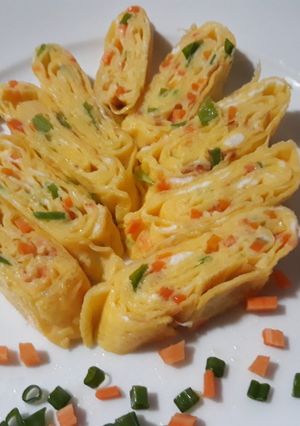 Foto resep Telur korea alakadarnya 😅🌯