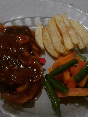 Langkah Mudah untuk Membikin Resep Steak sapi saus bbq yang Bikin Ngiler Anti Ribet, Mantap