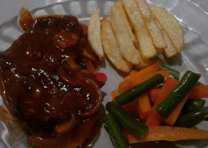 Resep Steak sapi saus bbq oleh Wila Tresna Dewi Cookpad