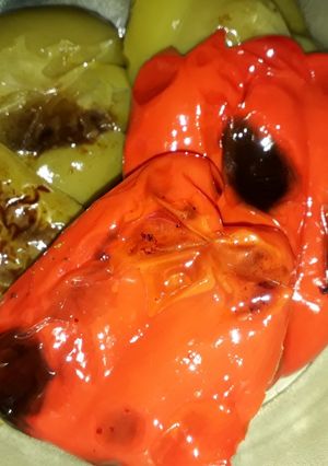 Una foto de Pimiento morrón asado