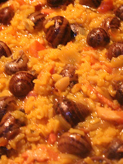 Una foto de Cazuela de arroz con caracoles