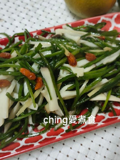 十分鐘上菜-杏鮑菇炒水蓮 的食譜成品照片