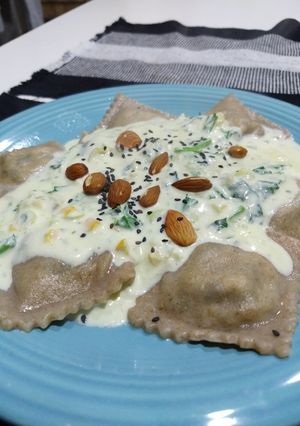 Una foto de Masa para ravioles integrales (apta veganos)
