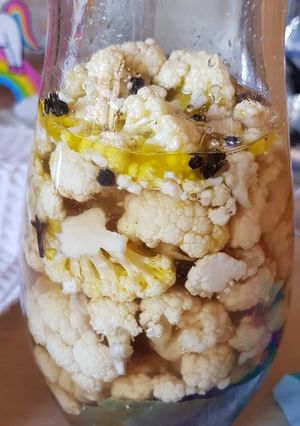 Una foto de Coliflor a los 3 vinagres