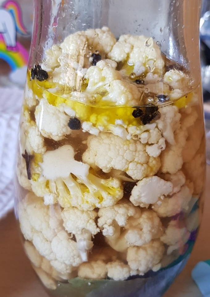 Una foto de Coliflor a los 3 vinagres
