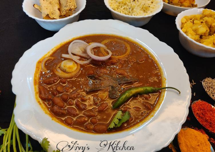 Recipe of Any-night-of-the-week The no soaked Rajma Masala recipe(red kindey beans curry)