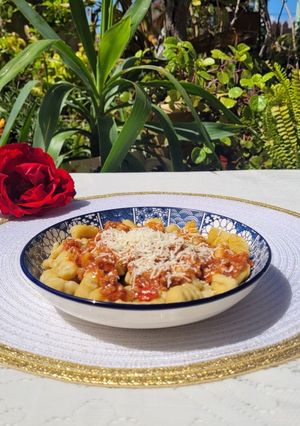 Una foto de Ñoquis de garbanzo sin gluten