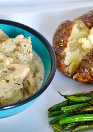 A picture of Chicken Cider Stew.