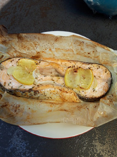 Foto di Trancio di salmone al cartoccio