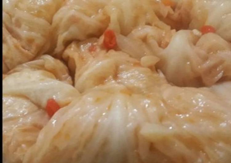 DICOBA! Resep Spicy chicken kyabetsu roll / kol gulung pedas isi ayam menu masakan harian