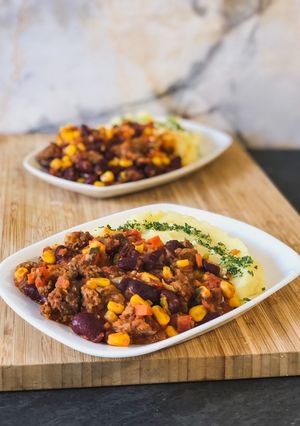 O poză a rețetei Chilli con carne.