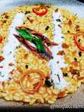 Risotto con Missoltino, Burrata e Cipolla Marinata