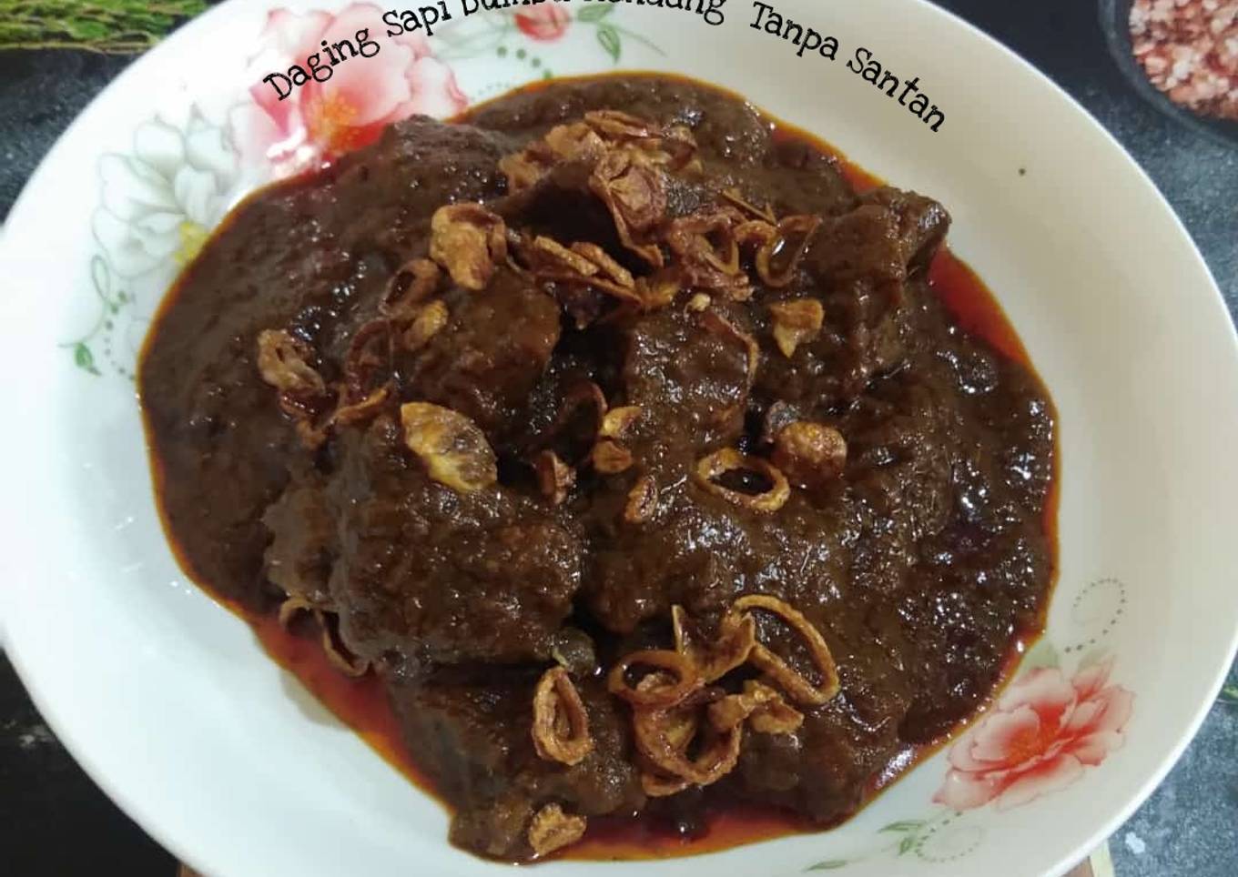 Daging Sapi Bumbu Rendang Tanpa Santan