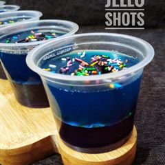 A picture of Jello shots.