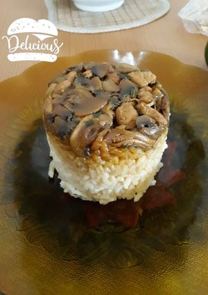 Foto resep Nasi Tim Ayam Jamur
