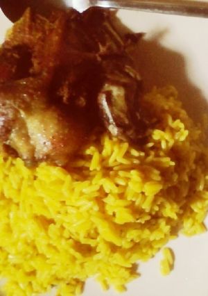 A picture of Curcumin Jollof Rice.