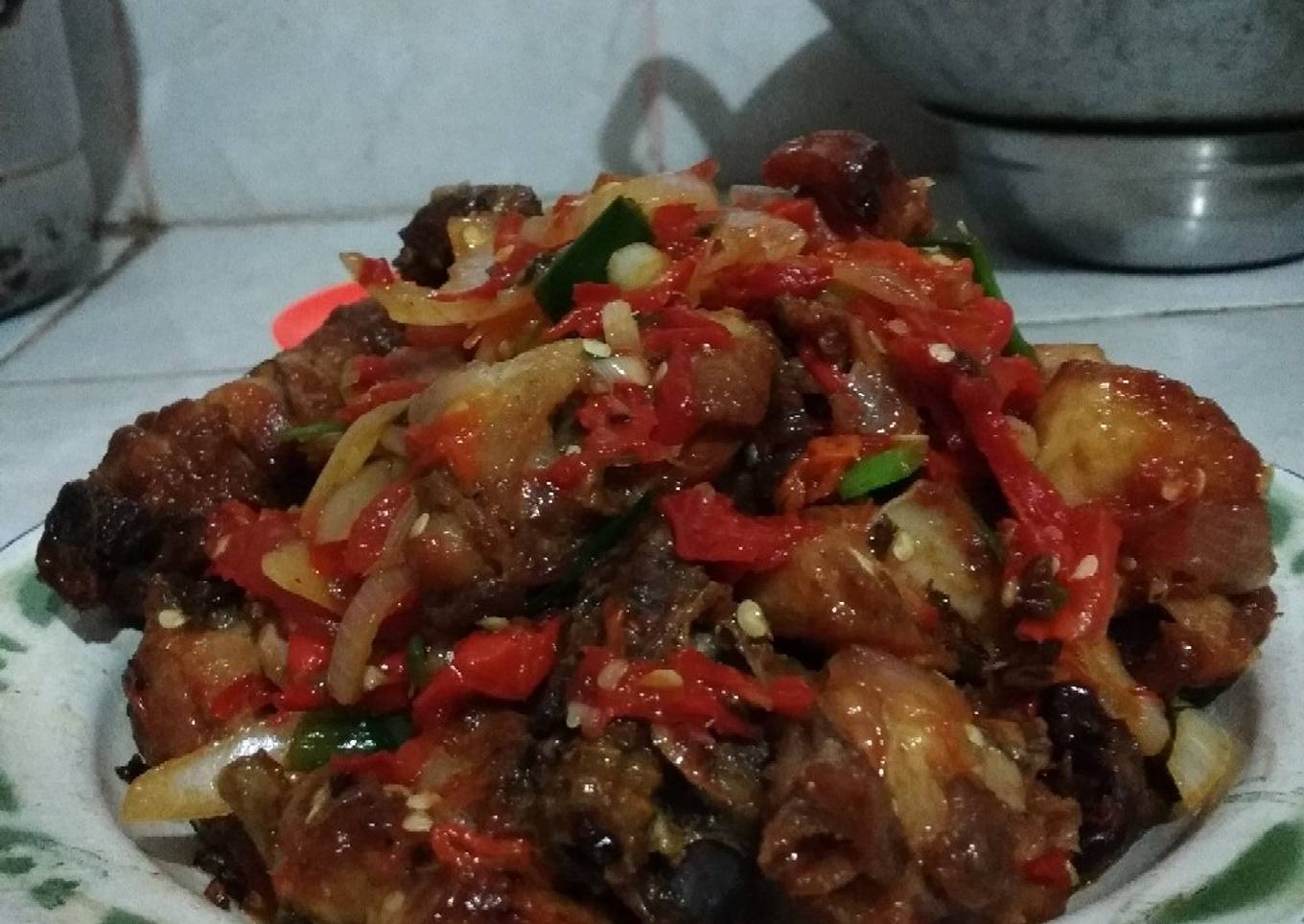 Ayam Balado Kasar Pedas Manis Asam