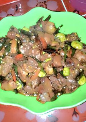 Foto resep Oseng ati ampla pete cabe ijo