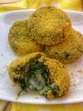 Spinach and Chickpea Croquettes with a Melty Cheese Center