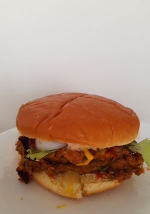 Una foto de Hamburguesa de lentejas ❤️✨
