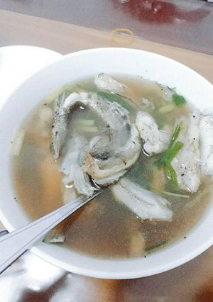 Hình của món Canh hành tiêu cá khoai.