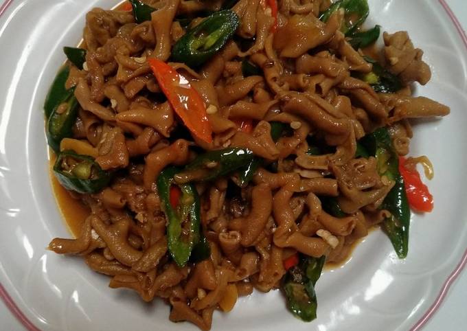 Resep Oseng usus ayam pedas, Lezat