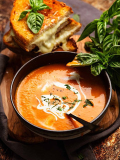 A picture of Smoky Roasted Tomato Soup.