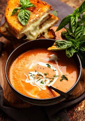 A picture of Smoky Roasted Tomato Soup.
