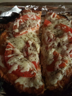 Una foto de Pizza alta en proteína!