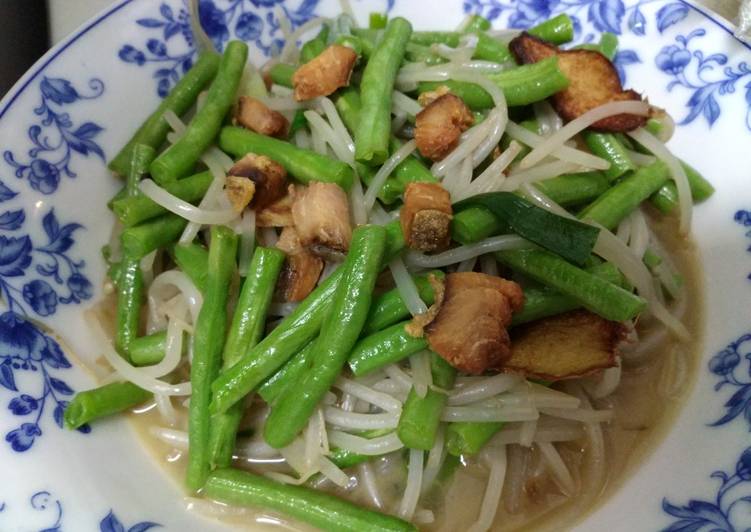 Resep Toge kacang panjang masak ikan asin yang Enak