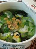 Canh bí xanh nấu rong biển tôm khô