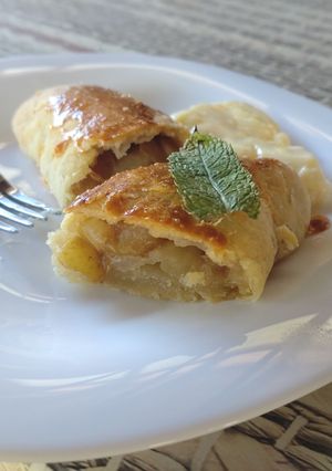 Körtés párna vaníliapudinggal recept fotója