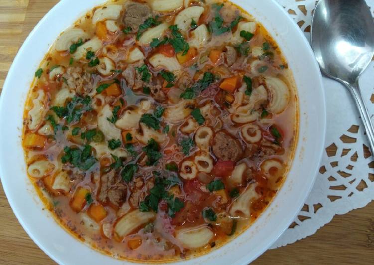 Cara Membuat Bolognaise Macaroni Soup Anti Gagal