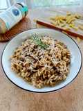 Creamy Mushroom Fusili with Mascarpone and Black Truffle