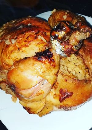 صورة لوصفة دجاج محمر في الفرن