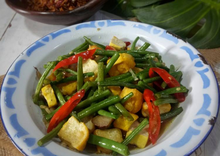 Tumis Kacang Panjang Tahu Tumis Kacang Panjang Tahu